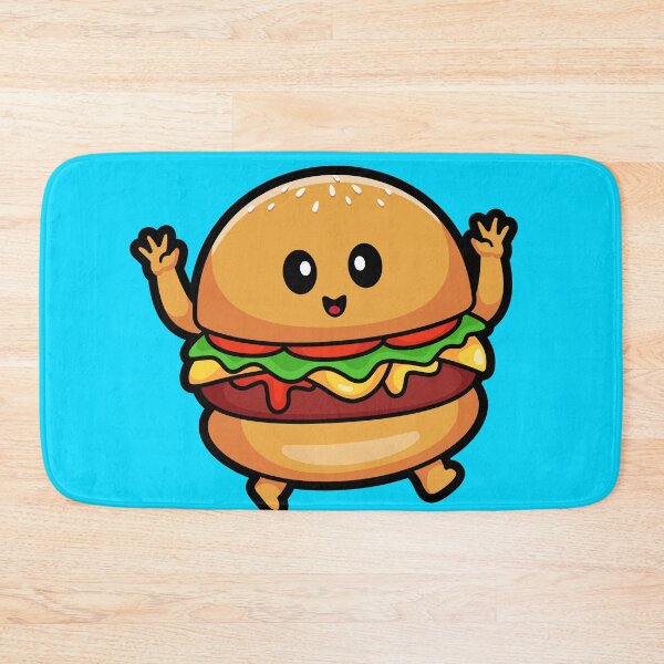 Item preview, Cute Burger Kid Jumping Cartoon Vector Icon Illustration designed and sold by hjian8219.