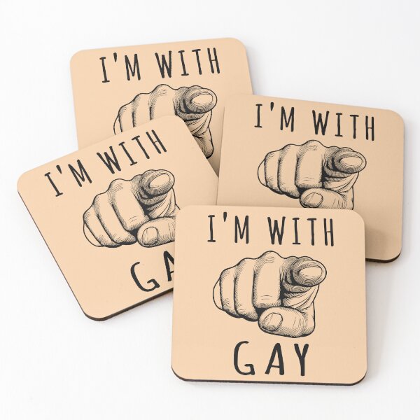 Item preview, I'm With Gay - LGBTQ Meme designed and sold by SpaceDogLaika.