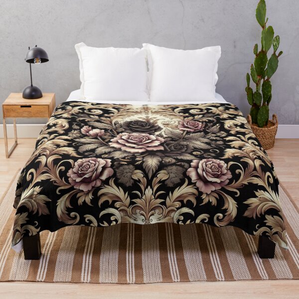 Item preview, Black & Matte Mauve Rococo With Roses designed and sold by DesignsByPrnces.