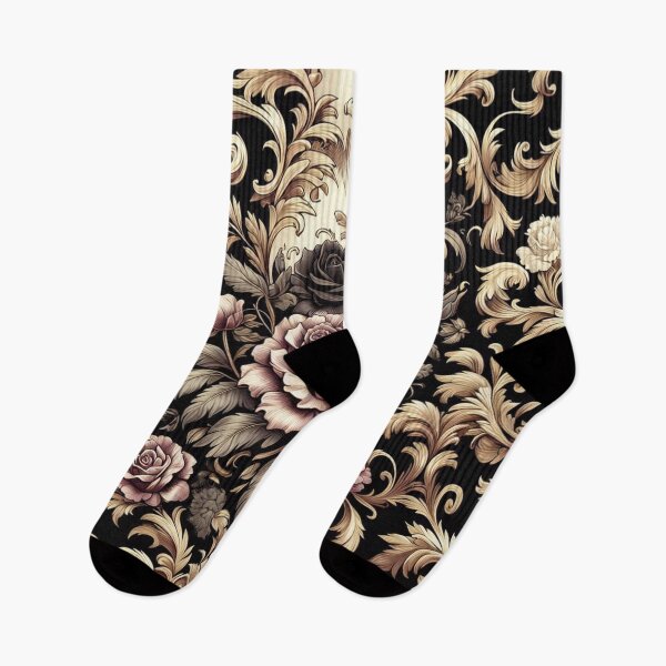 Item preview, Black & Matte Mauve Rococo With Roses designed and sold by DesignsByPrnces.