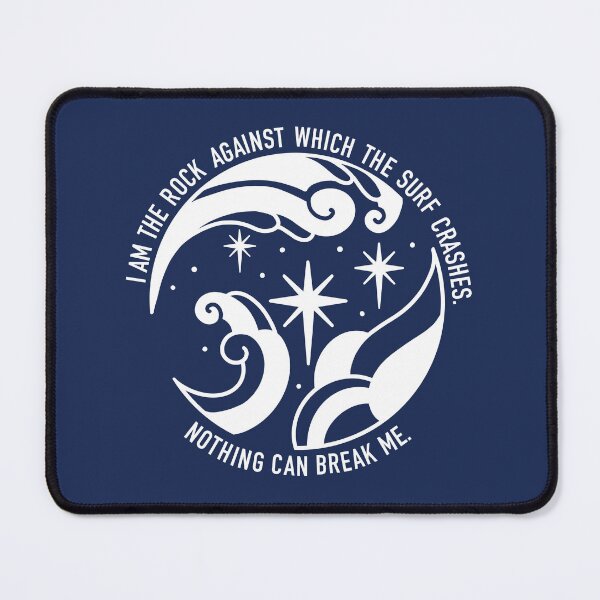 Item preview, I am the Rock against which the surf crashes. Nothing can break me. (White) designed and sold by literartyghost.