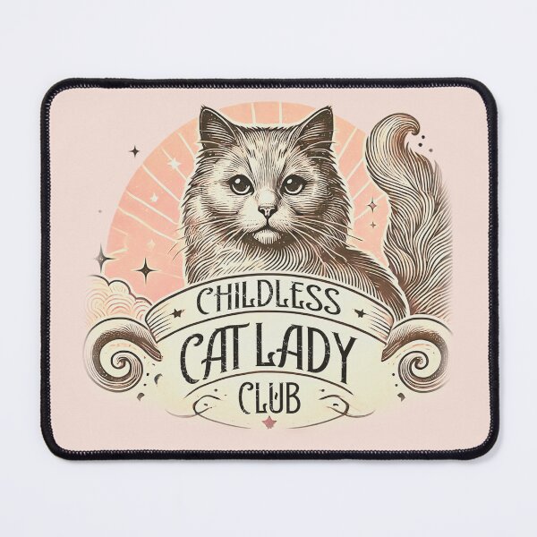 Item preview, Childless Cat Lady Club designed and sold by Caring Hearts.