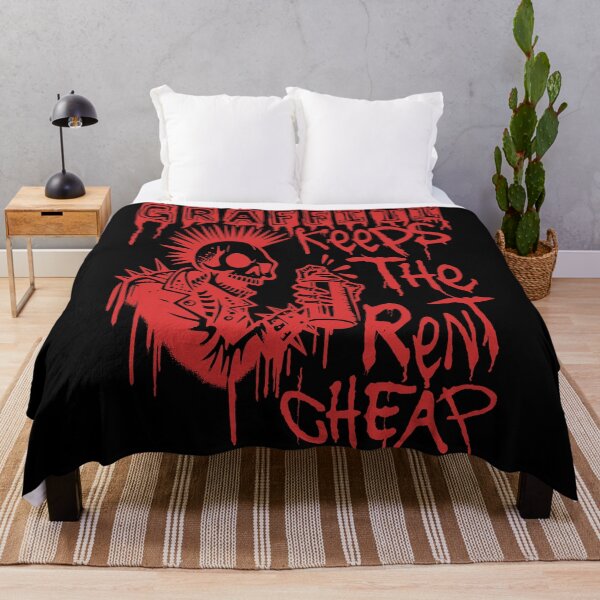 Item preview, Graffiti Keeps The Rent Cheap - Punk Meme designed and sold by SpaceDogLaika.