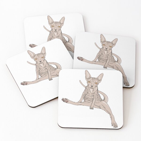 Item preview, Hairless cat stretching  designed and sold by ThatAesthetic.