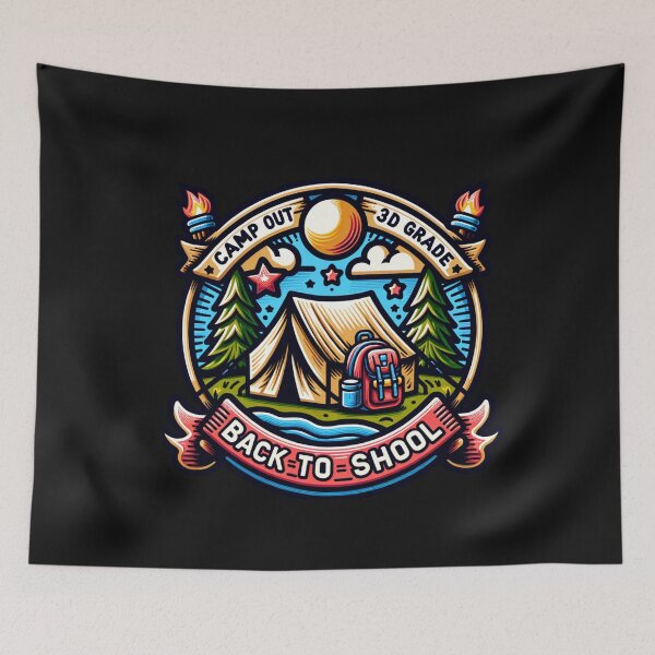 Item preview,  Camp out in 3rd grade, camping lover back to school  designed and sold by MizoX7.