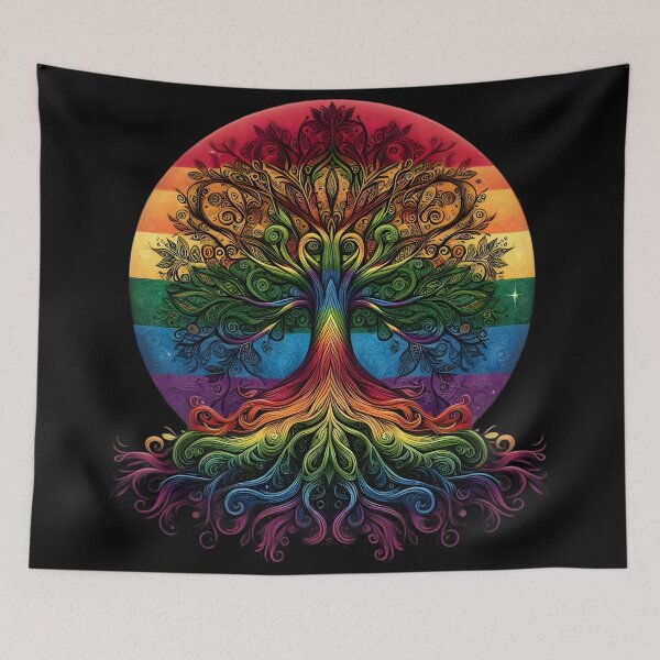 Item preview, LGBTQIA+ Rainbow Pride Tree of Life Embracing Diversity designed and sold by HolidayT-Shirts.