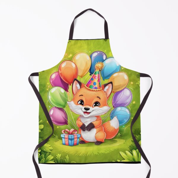 Item preview, Birthday Celebration. Birthday Fox. Adorable fox, birthday balloons, watercolor fox, fox drawing, floral fox designed and sold by FoxVibes.