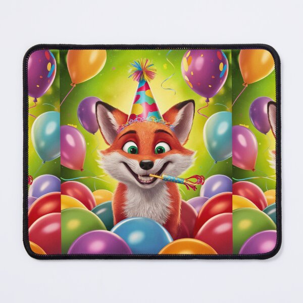 Item preview, Birthday Celebration. Birthday Fox. Adorable fox, birthday balloons, watercolor fox, fox drawing, floral fox designed and sold by FoxVibes.