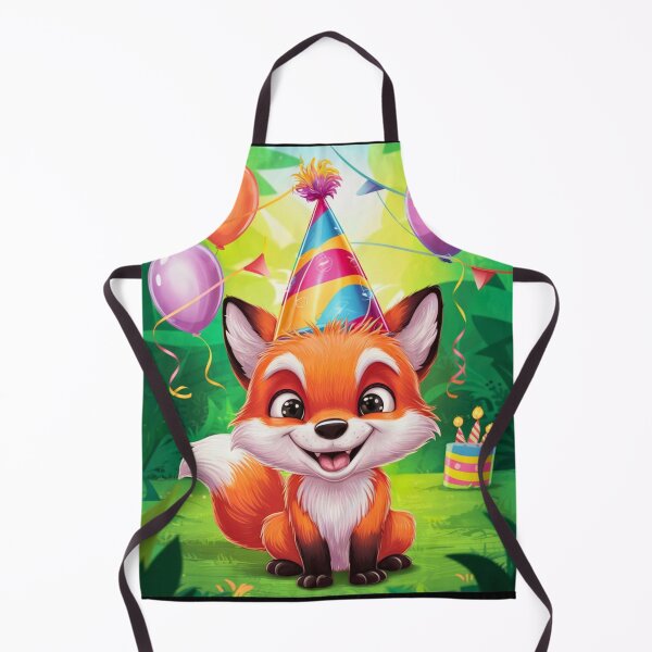 Item preview, Birthday Celebration. Birthday Fox. Adorable fox, birthday balloons, watercolor fox, fox drawing, floral fox designed and sold by FoxVibes.