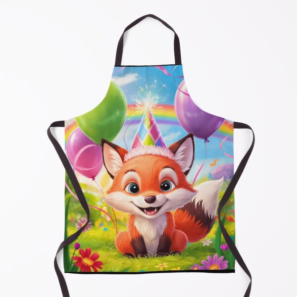 Item preview, Birthday Celebration. Birthday Fox. Adorable fox, birthday balloons, watercolor fox, fox drawing, floral fox designed and sold by FoxVibes.