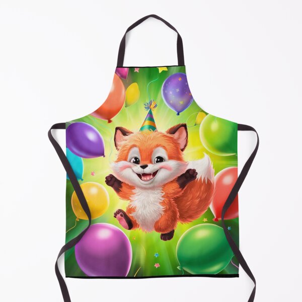 Item preview, Birthday Celebration. Birthday Fox. Adorable fox, birthday balloons, watercolor fox, fox drawing, floral fox designed and sold by FoxVibes.
