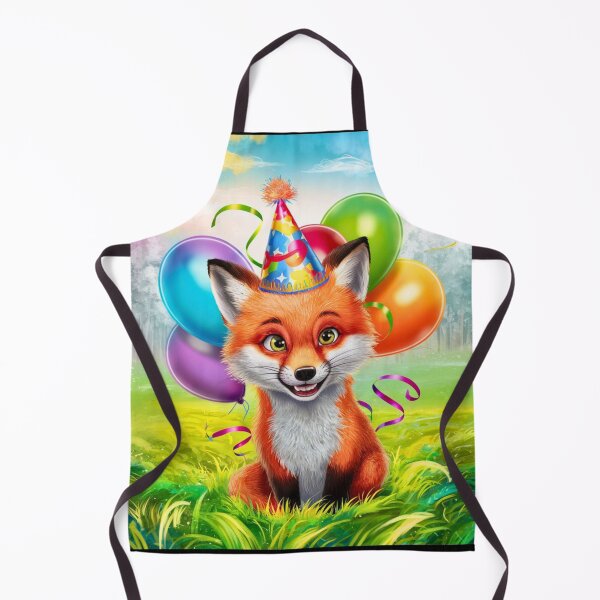 Item preview, Birthday Celebration. Birthday Fox. Adorable fox, birthday balloons, watercolor fox, fox drawing, floral fox designed and sold by FoxVibes.