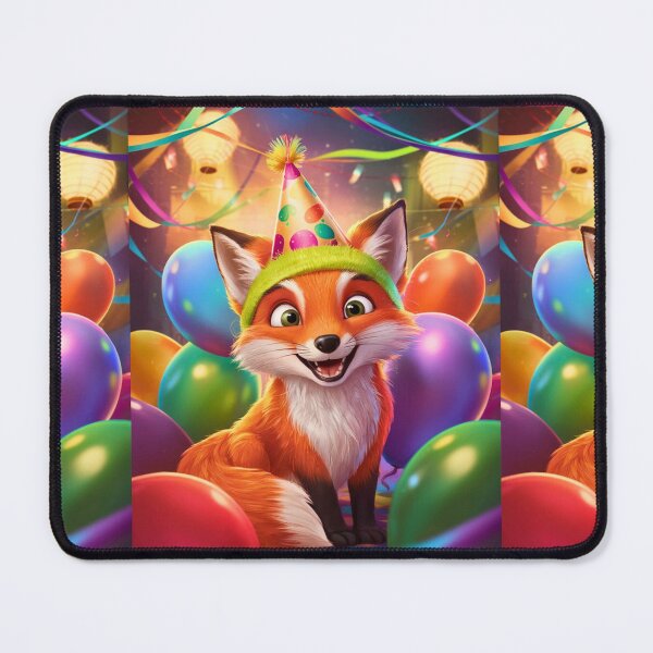 Item preview, Birthday Celebration. Birthday Fox. Adorable fox, birthday balloons, watercolor fox, fox drawing, floral fox designed and sold by FoxVibes.