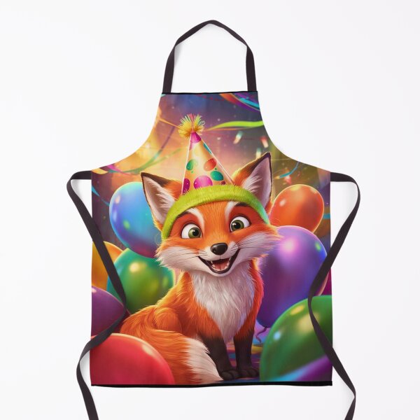 Item preview, Birthday Celebration. Birthday Fox. Adorable fox, birthday balloons, watercolor fox, fox drawing, floral fox designed and sold by FoxVibes.