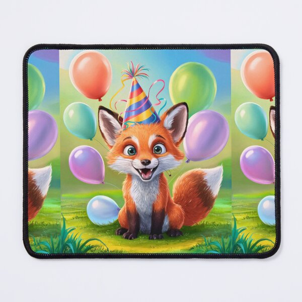 Item preview, Birthday Celebration. Birthday Fox. Adorable fox, birthday balloons, watercolor fox, fox drawing, floral fox designed and sold by FoxVibes.