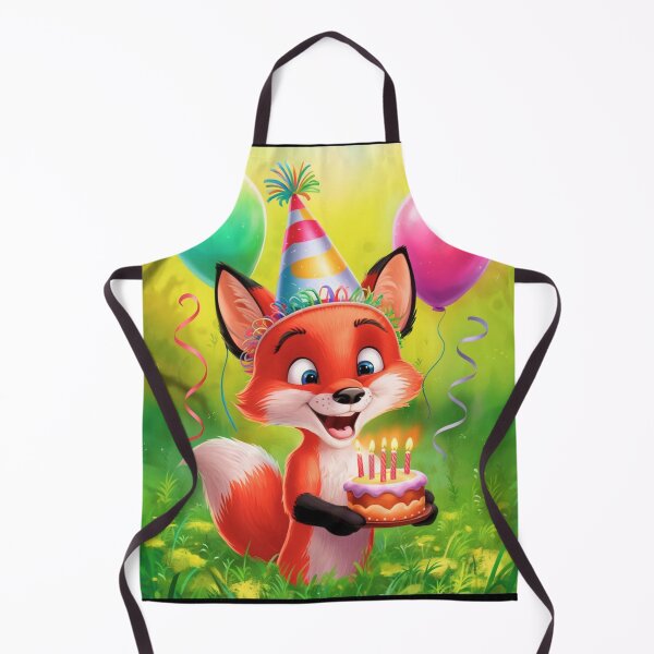 Item preview, Birthday Celebration. Birthday Fox. Adorable fox, birthday balloons, watercolor fox, fox drawing, floral fox designed and sold by FoxVibes.