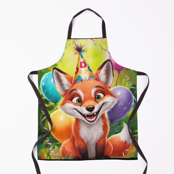 Item preview, Birthday Celebration. Birthday Fox. Adorable fox, birthday balloons, watercolor fox, fox drawing, floral fox designed and sold by FoxVibes.