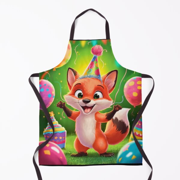 Item preview, Birthday Celebration. Birthday Fox. Adorable fox, birthday balloons, watercolor fox, fox drawing, floral fox designed and sold by FoxVibes.