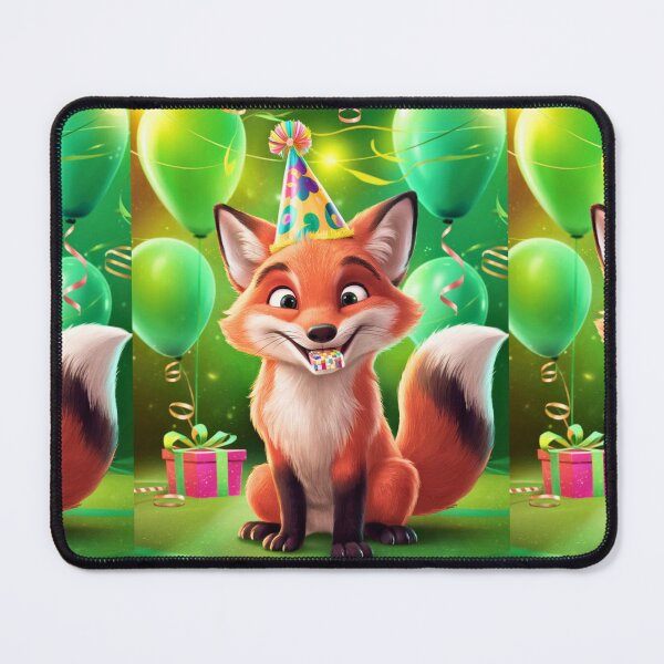 Item preview, Birthday Celebration. Birthday Fox. Adorable fox, birthday balloons, watercolor fox, fox drawing, floral fox designed and sold by FoxVibes.