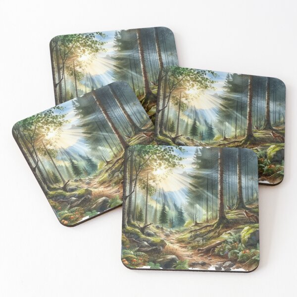 Item preview, Tranquil forest scene 4, Watercolour designed and sold by Sijtipat.
