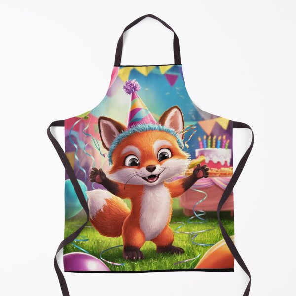 Item preview, Birthday Celebration. Birthday Fox. Adorable fox, birthday balloons, watercolor fox, fox drawing, floral fox designed and sold by FoxVibes.