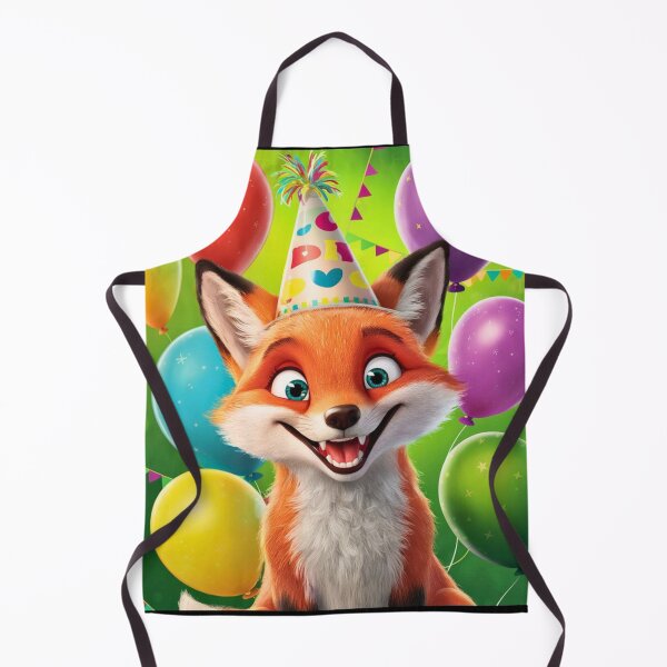 Item preview, Birthday Celebration. Birthday Fox. Adorable fox, birthday balloons, watercolor fox, fox drawing, floral fox designed and sold by FoxVibes.