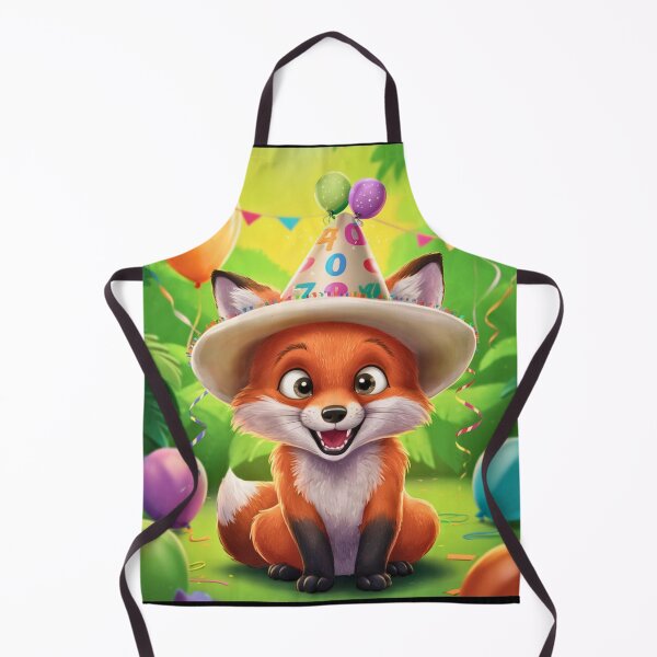 Item preview, Birthday Celebration. Birthday Fox. Adorable fox, birthday balloons, watercolor fox, fox drawing, floral fox designed and sold by FoxVibes.