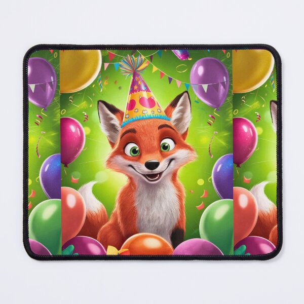 Item preview, Birthday Celebration. Birthday Fox. Adorable fox, birthday balloons, watercolor fox, fox drawing, floral fox designed and sold by FoxVibes.