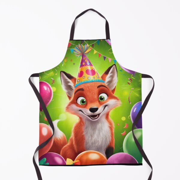 Item preview, Birthday Celebration. Birthday Fox. Adorable fox, birthday balloons, watercolor fox, fox drawing, floral fox designed and sold by FoxVibes.