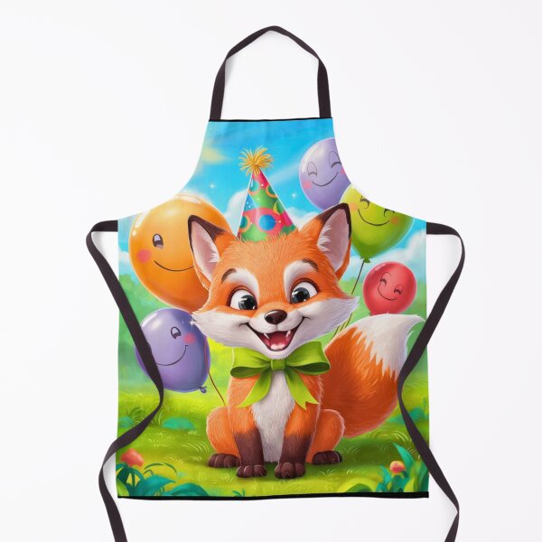Item preview, Birthday Celebration. Birthday Fox. Adorable fox, birthday balloons, watercolor fox, fox drawing, floral fox designed and sold by FoxVibes.