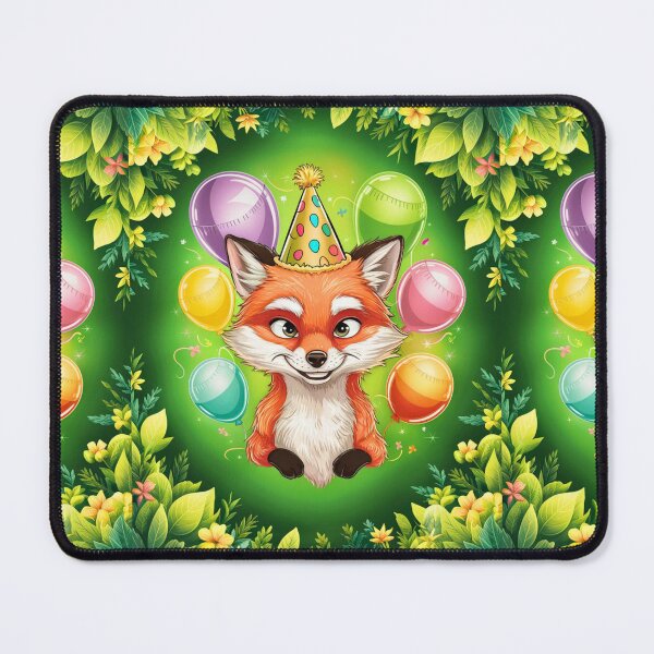 Item preview, Birthday Celebration. Birthday Fox. Adorable fox, birthday balloons, watercolor fox, fox drawing, floral fox designed and sold by FoxVibes.