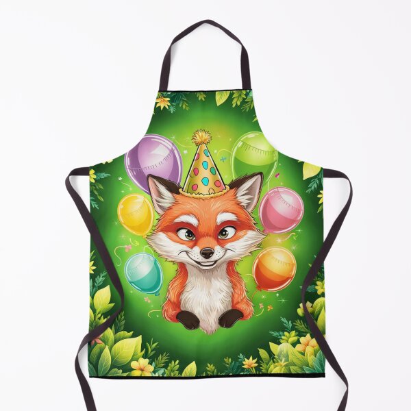 Item preview, Birthday Celebration. Birthday Fox. Adorable fox, birthday balloons, watercolor fox, fox drawing, floral fox designed and sold by FoxVibes.