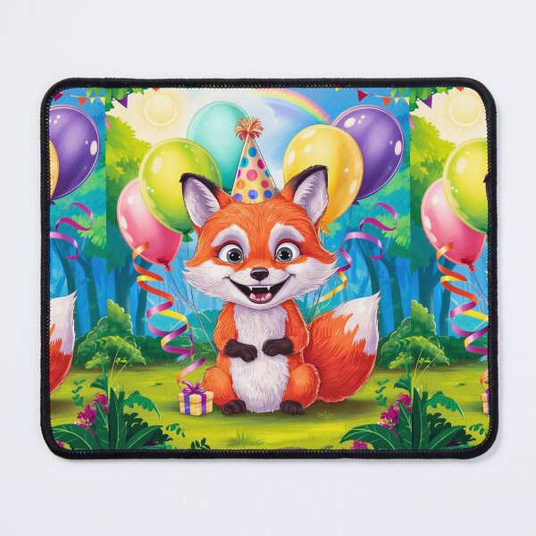 Item preview, Birthday Celebration. Birthday Fox. Adorable fox, birthday balloons, watercolor fox, fox drawing, floral fox designed and sold by FoxVibes.