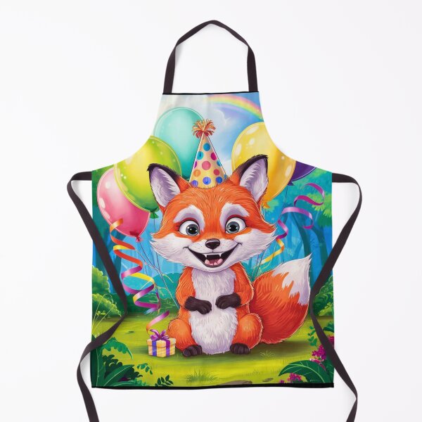 Item preview, Birthday Celebration. Birthday Fox. Adorable fox, birthday balloons, watercolor fox, fox drawing, floral fox designed and sold by FoxVibes.