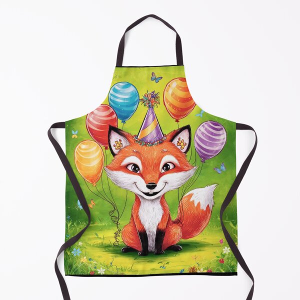 Item preview, Birthday Celebration. Birthday Fox. Adorable fox, birthday balloons, watercolor fox, fox drawing, floral fox designed and sold by FoxVibes.