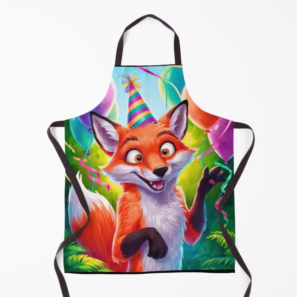 Item preview, Birthday Celebration. Birthday Fox. Adorable fox, birthday balloons, watercolor fox, fox drawing, floral fox designed and sold by FoxVibes.