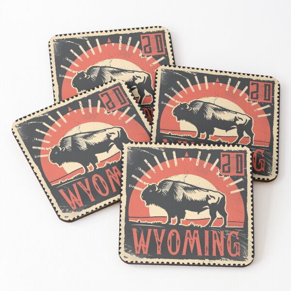 Item preview, Vintage Wyoming Bison Postage Stamp Design designed and sold by tiigerdad.