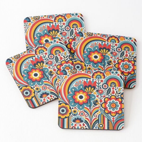 Item preview, Colorful flower design designed and sold by saqui-com.