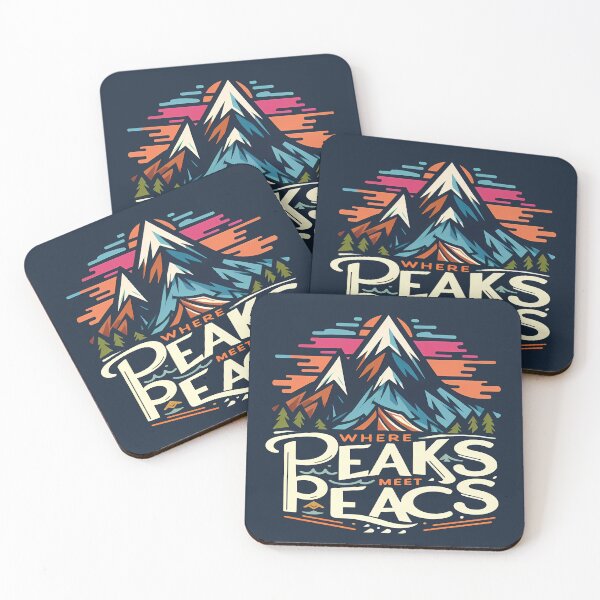 Item preview, Where Peaks Meet Peace, typography designed and sold by maxmaj.