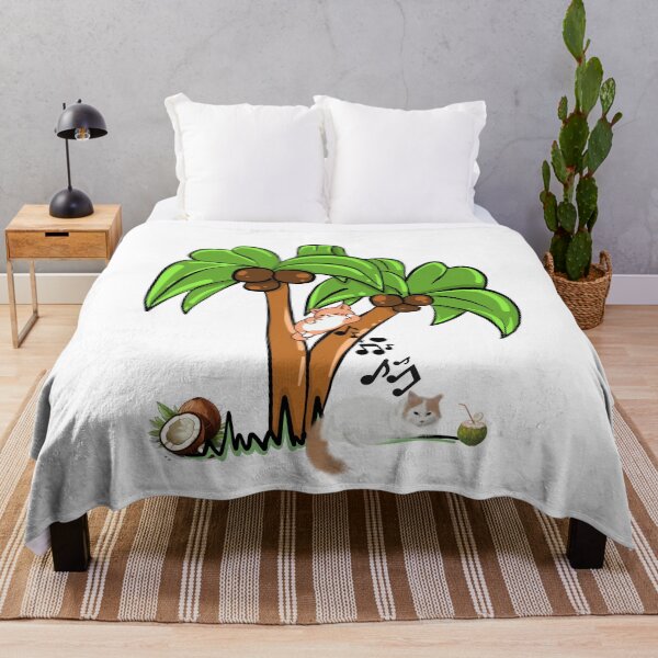 Item preview, Melodious Cats Comfortably Sit Around A Coconut Tree designed and sold by BrightrDayMusicArt.