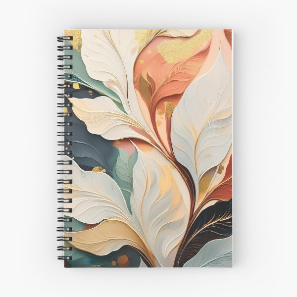 Item preview, Textured Rustic Vintage floral leaves in neutral colours, shades of orange, green and gold, autumn, fall season designed and sold by navitalidesign.