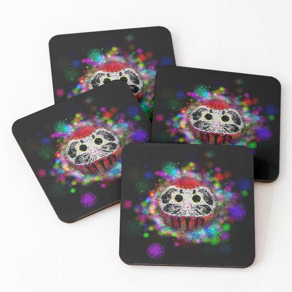 Item preview, Pixelated Dreams: Daruma's Burst of Color designed and sold by BubeBube.