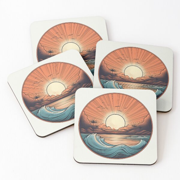 Item preview, Captivating Retro Sunset Art: Embracing the 70s and 80s Vibes designed and sold by inknships.