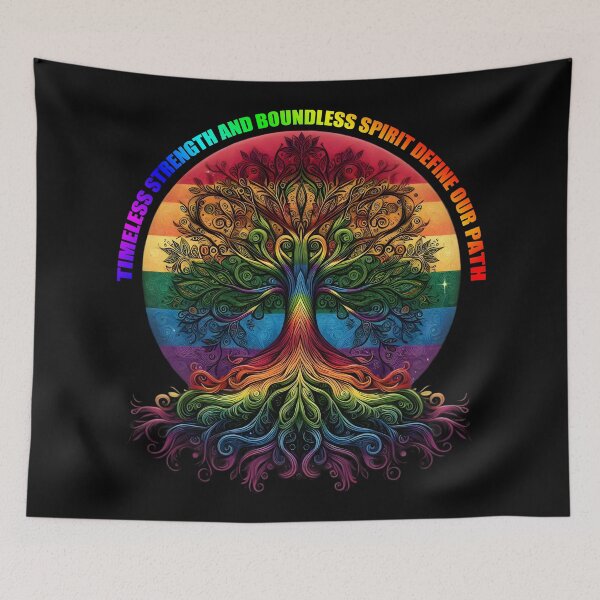 Item preview, LGBTQ Rainbow Tree of Life Embracing Diversity designed and sold by HolidayT-Shirts.