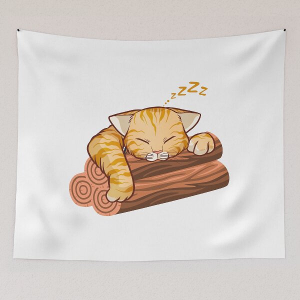Item preview, Sleepy cat cute kitten sleeping  naptime petnap cozy designed and sold by Nythrand-Shop.