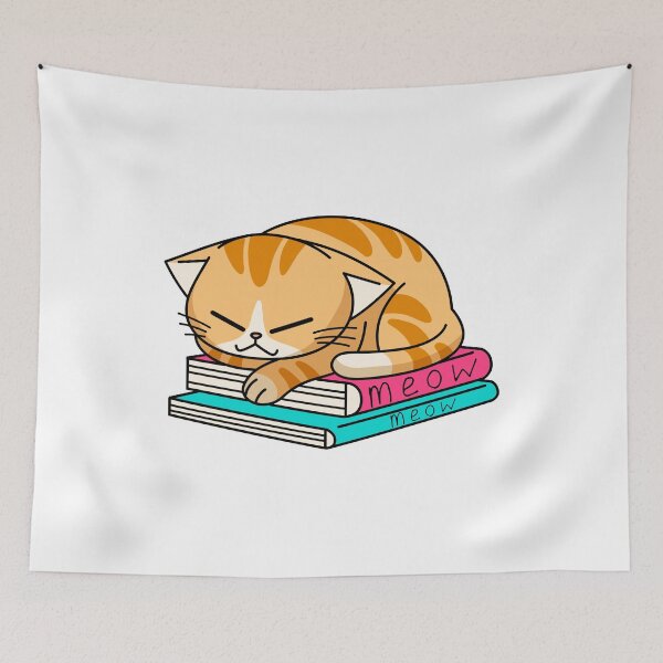 Item preview, Sleepy cat cute kitten sleeping  naptime petnap cozy designed and sold by Nythrand-Shop.