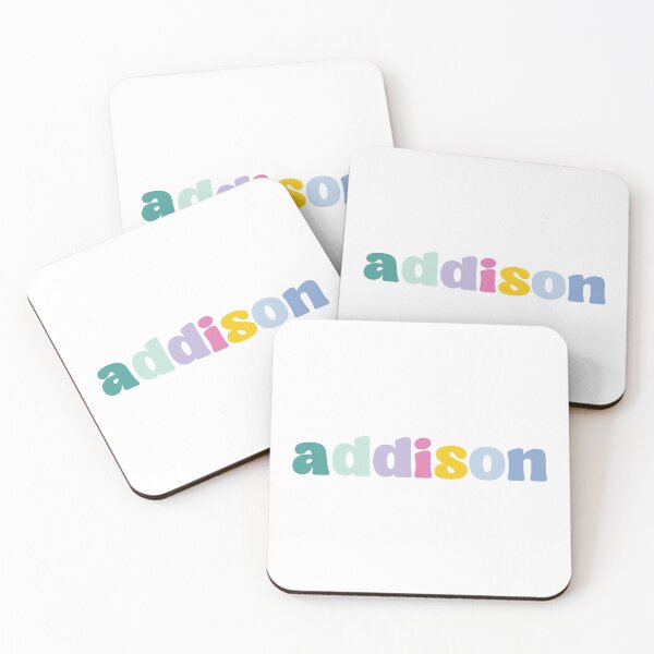 Item preview, Addison - Custom name on colorful block font designed and sold by To the Lua.