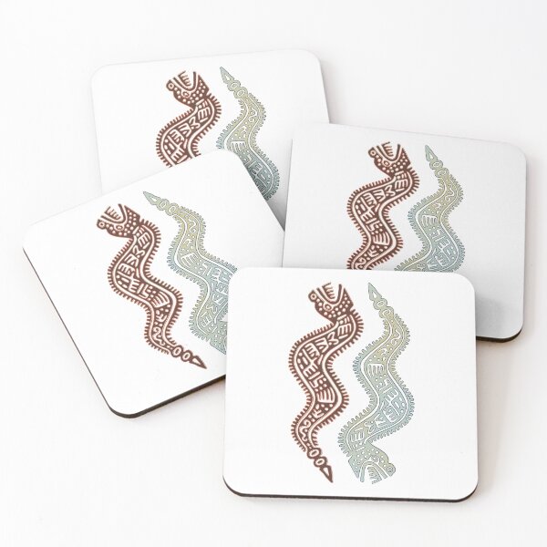Item preview, Double serpent motif flat stamp from Veracruz Mexico designed and sold by DaveDanchuk.