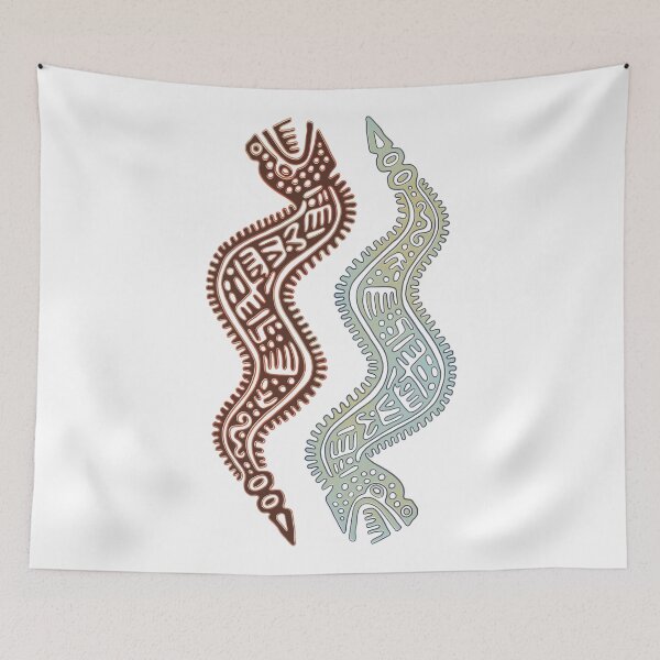 Item preview, Double serpent motif flat stamp from Veracruz Mexico designed and sold by DaveDanchuk.