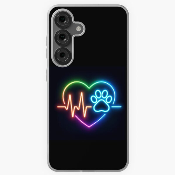 Item preview, Dog Paw Tee, Cute Fun Graphic Neon Heartbeat designed and sold by MJRCreations.